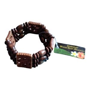 Hawaiian Wood Bead Bracelet NWT- Brown‎